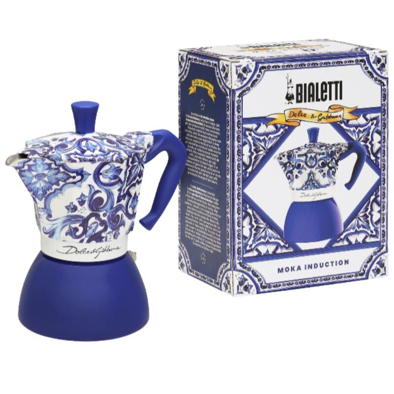 Bialetti Moka Induction 4 Cup D&G Blu Mediterraneo image number 1